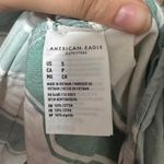 American Eagle  Striped Cropped Button Down Shirt Women's Small Green Cotton Photo 4