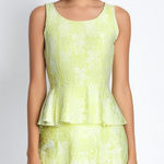 Romeo + Juliet Couture Women's Floral Peplum Dress Yellow Size Medium Photo 0