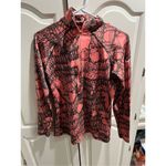 Nike 1/2 Zip Pullover Women's Large Pink Salmon Dri Fit Running Athleisure Photo 2