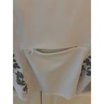 Fabletics ‎ White Floral Quarter Zip Long Sleeve Hoodie Activewear Photo 4