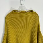Free People  Emmy Mock Meck Sweater Long Sleeve Cropped Size XS Golden Yellow Photo 3