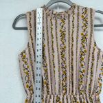 Moon River XS Floral Striped Maxi Dress Tiered Ruffle Mock Neck cottagecore Photo 3