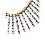 Madewell  Statement Necklace Silver & Gold Tone Stick Fringe Adjustable 22" Triba Photo 1