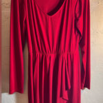 Daisy Fuentes  Red Long Sleeve Dress holiday classic L Photo 0
