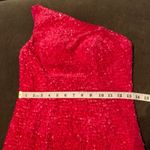 Women’s Sequined One Shoulder Short Pink Party or Prom Dress Size 4 Pink Photo 8