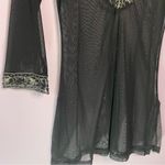 Vintage Gadzooks Size M Black Mesh Beaded Blouse Witchy Whimsigoth Grunge Size M Photo 4