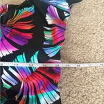 La Blanca  Ruffled Bandeau One Piece floral bathing suit  pattern Swimsuit sz 14 Photo 11