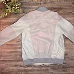 Top Shop Womens IDOL Light Blue Faux Vegan Leather Bomber Jacket Size 4 Small Photo 5