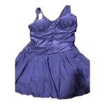 Plus Size Skirt Swimsuit Ruched Retro Swimdress Navy Blue Size XXXL NWT #0912 Photo 1