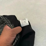 Eileen Fisher  Black White Linen‎ Tweed Leather Trim Zip Front Jacket Size L Photo 8