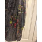 EzHippie Patchwork Elephant Print Tunic Shirt Long Sleeve Button Up XXL Nepal Black Photo 5