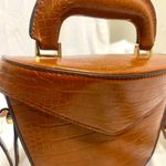 Faux crocodile skin brown purse Photo 2