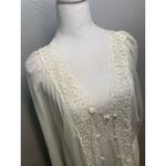 Vintage Nightgown/Robe Womens M 14/16 White Lace Nylon Long Peignoir Set Sears Size M Photo 1