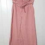 ZARA Paperbag Pants Women's Pink High Rise Flat Front Slash Size M Photo 0