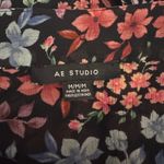 American Eagle AE Studio Floral Print Mini Dress Long‎ Sleeve Tie Neck Smocked Waist M Photo 11