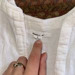 O'Neill O’NEILL WHITE COTTON V NECK LONG BEACH HENLEY SWIM COVER UP Photo 3