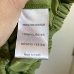 Ellen Tracy 🌞 Avocado Lime Green Drape Collared Sleeveless Blouse #Gr Photo 2