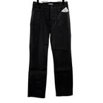 Good American  Jeans SZ 4/27 Good Legs 27.5” Straight Coated High Rise Black NWT Photo 4