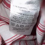 Loft  Camp Shirt Collar Short Sleeve Button Down White Red Stripe Embroidery Smal Photo 4