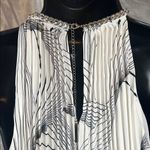 Elie Tahari  Black and White Pleated Halter Top Photo 4
