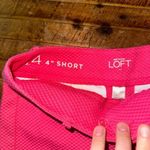 Loft scalloped hem bright pink 4” preppy chino 4 shorts Photo 1