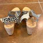 blowfish Malibu 8 1/2 Tan Animal Print Wedge Heel Cork Sandals Photo 3