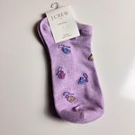 J.Crew Makeup Graphic Print Purple Ankle Socks NWT Sz OS Photo 3