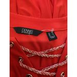 Dennis Basso  Red Italia Jersey Lace Up Tassel Tunic XS Photo 4