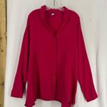 Old Navy  Oversized Button Down Long Sleeve Boyfriend Shirt Womens XL Pink Photo 0