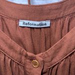 Reformation Shirt Womens Small Rust Peasant Puff Sleeve Off Shoulder Crop Boho Photo 4