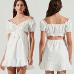 ASTR  The Label Verana Cut Out Puff Sleeve Dress White Photo 1