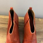 Anthropologie Schuler & Sons Philadelphia Leather Clog Ankle Bootie Heels Orange Photo 5