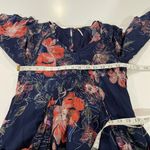 Free People All Eyes On You Navy Blue & Pink Floral Mini Dress Size 2 Photo 11