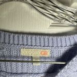 Gianni Bini  Blue Knit Scoop Neck Long Sleeve Pullover Sweater M Photo 1