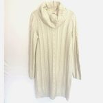 BB Dakota  Women's Alaska Cowl Neck Cable Sweater Dress‎ SZ L Photo 4