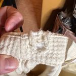 Theory NWT Straight Slit Pant in Waffle-Knit Cotton Ecru Size 12 *FLAW* Photo 14