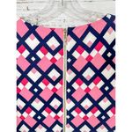 Eliza J  Women's Geometric Short Sleeve Stretch Sheath Dress Pink Blue Size 4P Photo 10