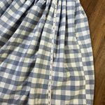 Unique Vintage  Blue and White gingham Midi A-Line Skirt size Large Photo 7