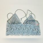 PINK - Victoria's Secret VS PINK Smocked Crochet Triangle Bralette Crop Pale Blue size XL Photo 13