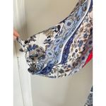 Umgee  Floral Paisley Bandana Red Blue Dress Medium Photo 5