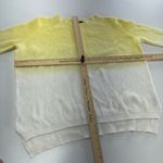 525 America Sweater Womens Small Yellow White Ombre Knit Cotton Blend Photo 4