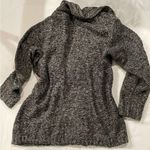 kim rogers  heather charcoal grey crocheted sweater over jacket Photo 4
