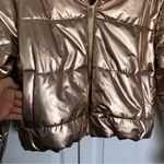 Bronze Gold Crop Puffer Jacket Size L Size L Photo 2