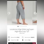 Lululemon  Align Wide Leg Super-High-Rise Crop *23"
Rhino Grey
Size 8‎ Photo 4