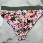 California Waves CALIFORNIA SUNSHINE Juniors Pink Textured Bikini Swimsuit High Waist Bottom L Photo 3