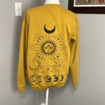Blind Rooster unisex crewneck sweatshirt Size Medium Mustard yellow Astrology Orange Photo 4