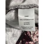 Joie  Caleigh Floral Paisley Printed Sweatshirt‎ Thumbhole Burgundy Red Medium Photo 7