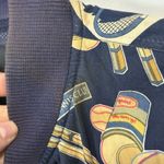 Liz Sport Vintage Jacket Size Medium Navy Full Zip Tennis Windbreaker Cotton Blue Photo 6