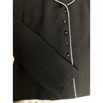 Laura Scott Vintage Black With White Lined Button Up Blazer Photo 80