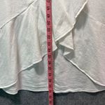 Westport Linen Blend Midi Ruffle Skirt White Elastic Waist Size M Hi Low Photo 3